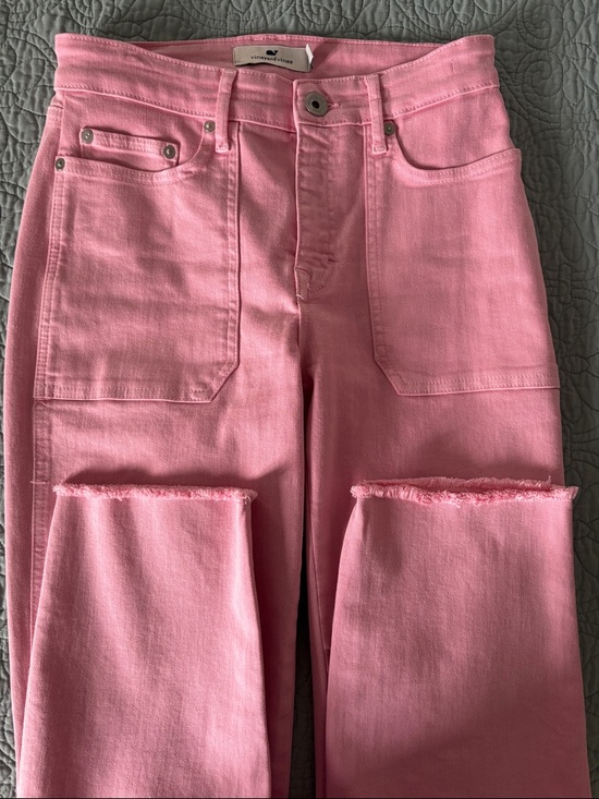 Vineyard Vines Denim - Vineyard Vines Pink Straight-Leg High-Rise Jeans
